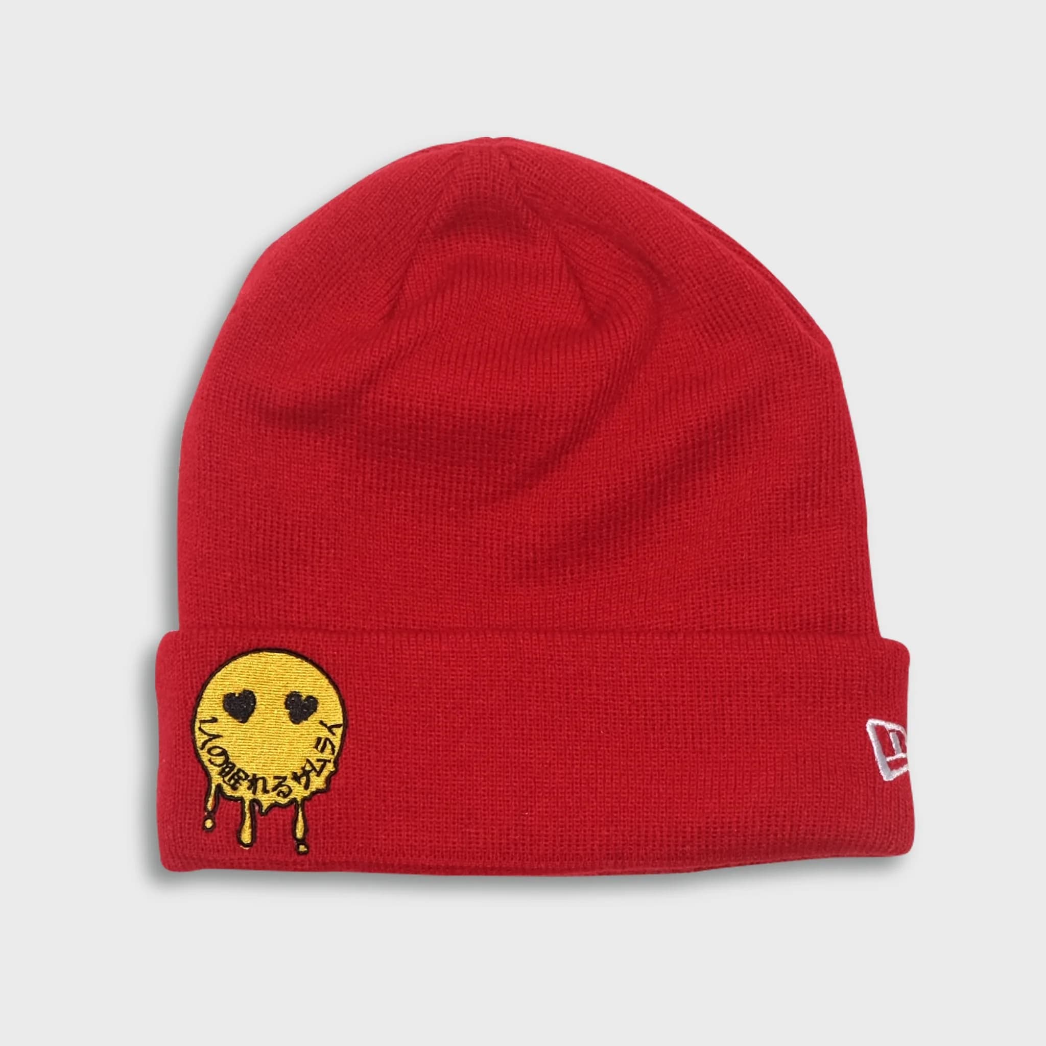 A SLEEPING SAMURAI® MELTED SMILIE NEW ERA KNIT BEANIE