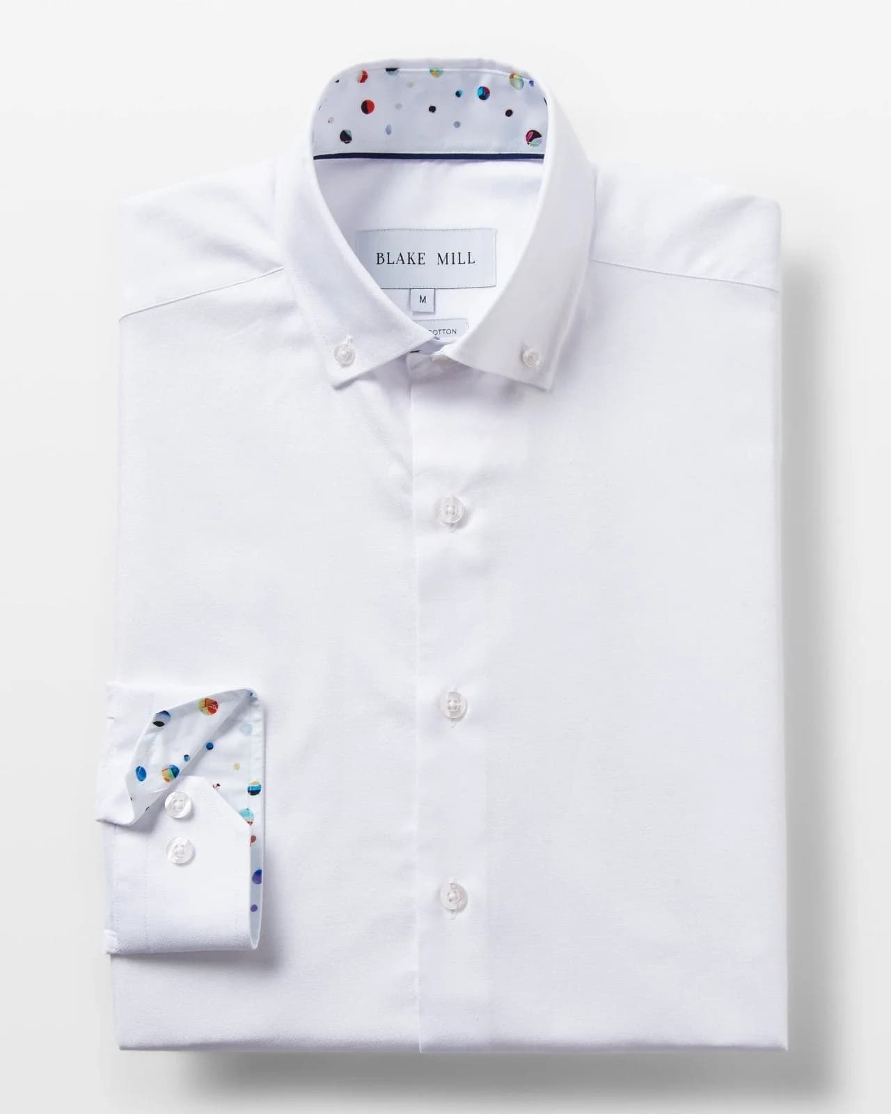 White Oxford with Distant Worlds Accents Button-Down Shirt